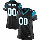 Women Nike Carolina Panthers Customized Black Team Color Stitched NFL Game Jersey,baseball caps,new era cap wholesale,wholesale hats